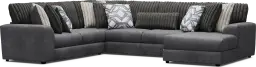 3 pc right arm chaise sectional