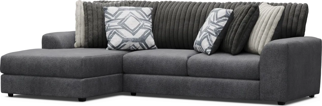 Moreau Street Black 2 Pc Sectional