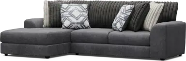 2 pc left arm chaise sectional