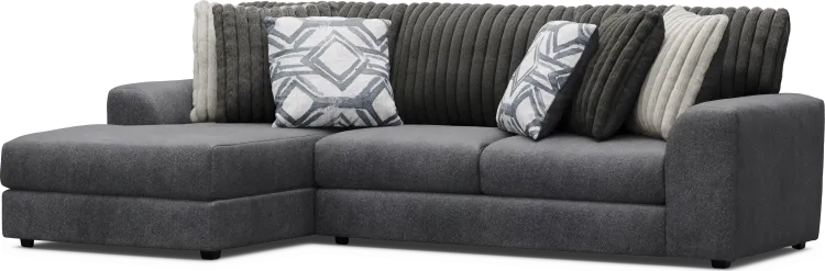 2 pc left arm chaise sectional