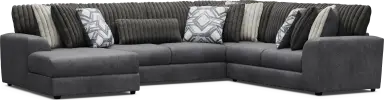 3 pc left arm chaise sectional