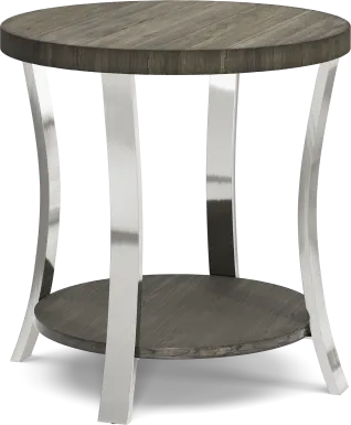 Arland Brown Round End Table
