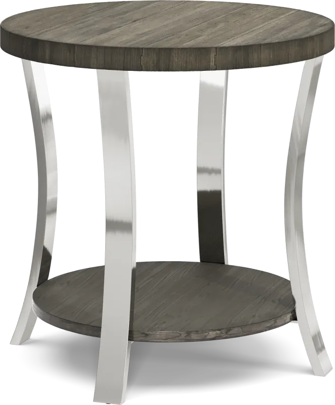 Arland Brown Round End Table