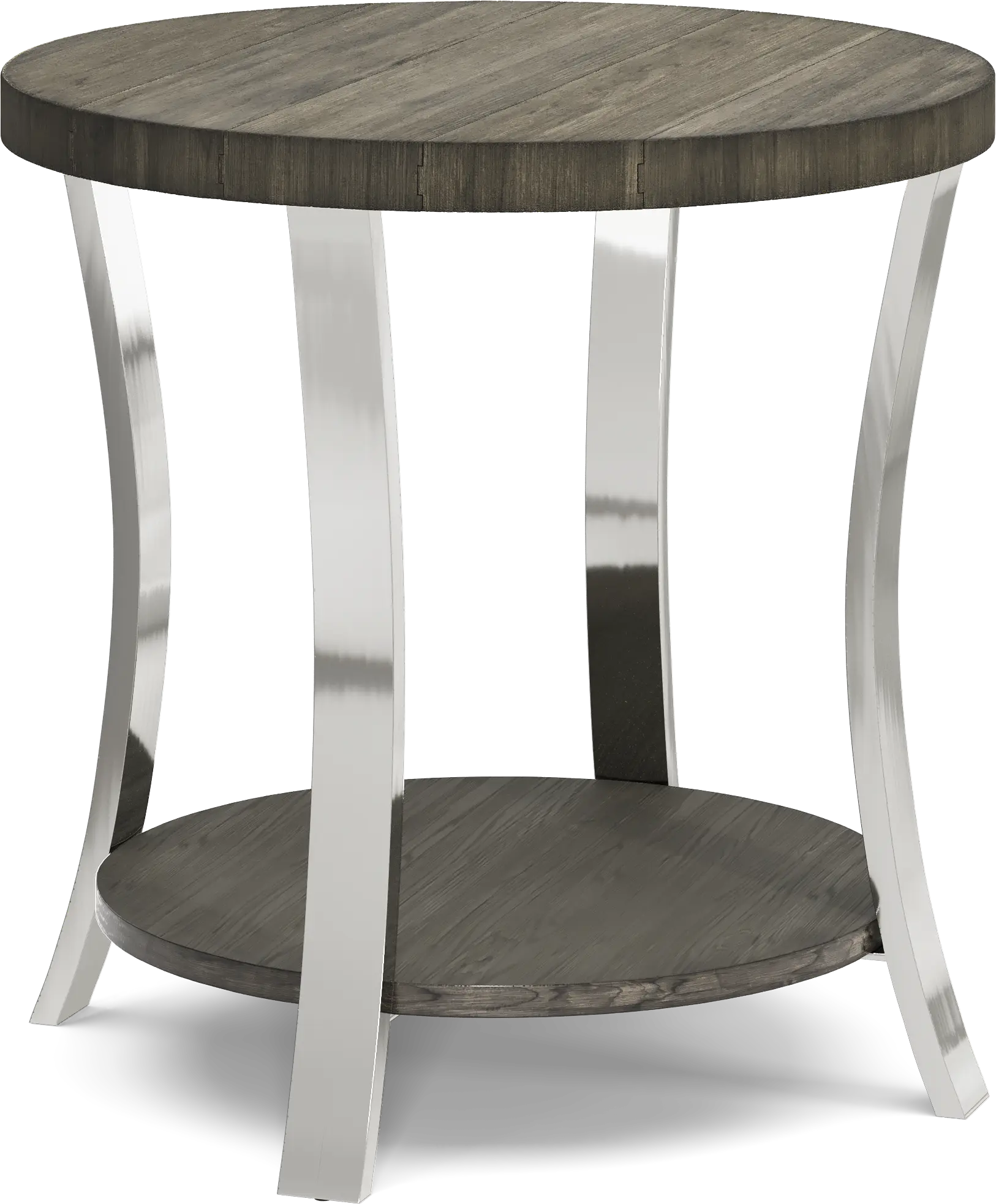 Arland Brown Round End Table