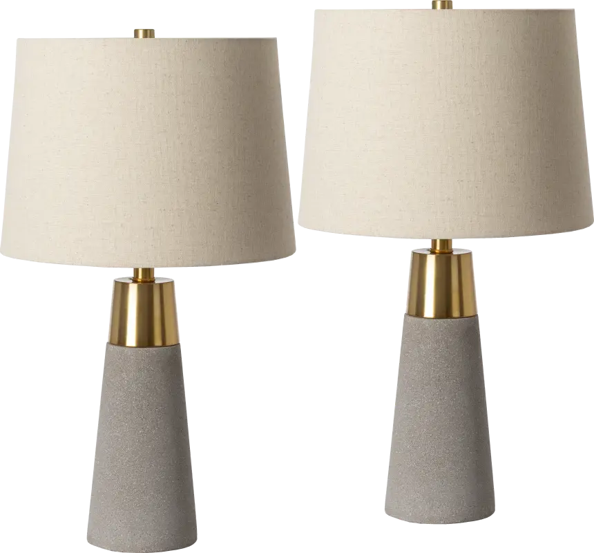 Kildate Edge Smoke Table Lamps, Set of 2