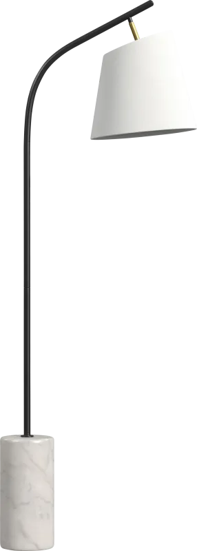 Fau Bend Black Floor Lamp