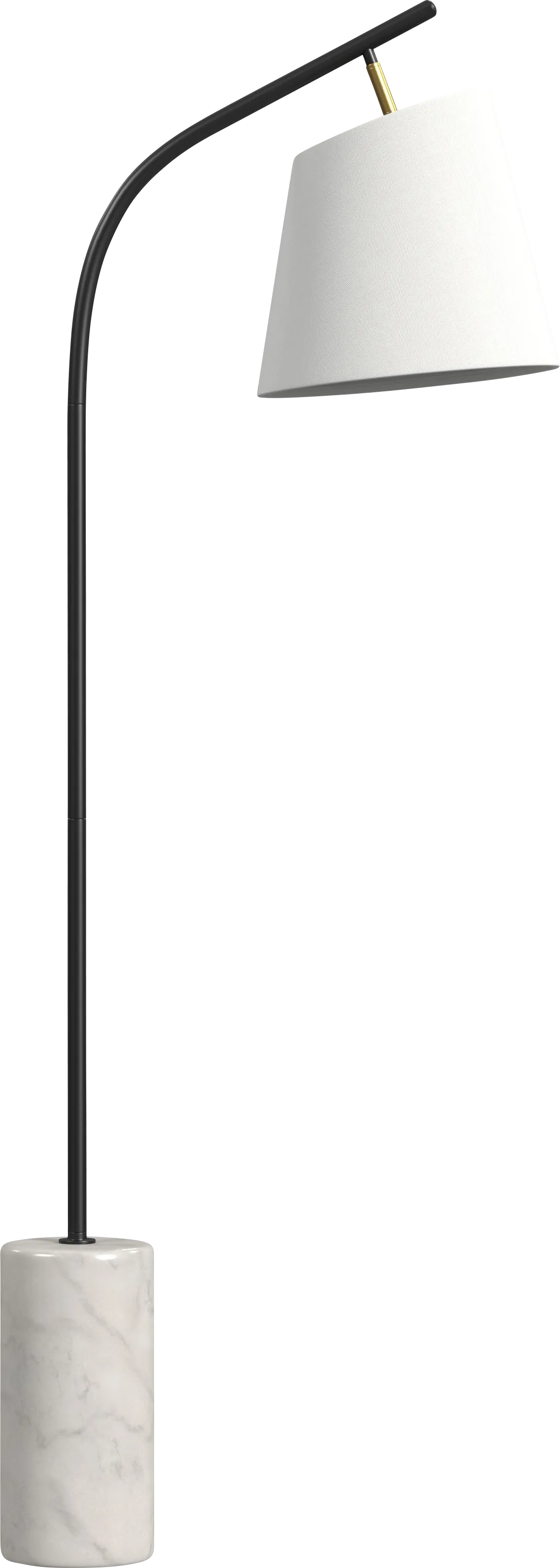 Fau Bend Black Floor Lamp - Image 1
