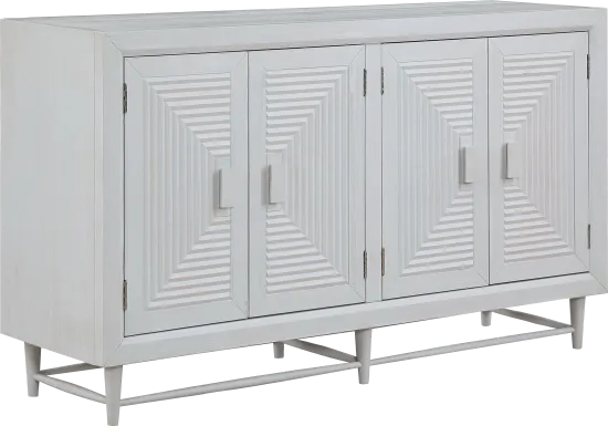 Riverbriar White Credenza