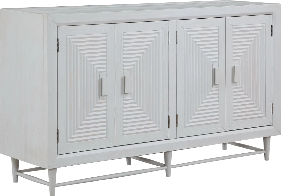 Riverbriar White Credenza