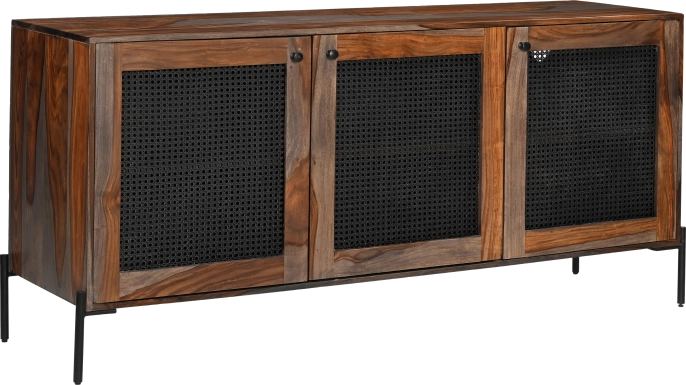 Hillindale Brown 3 Door Credenza