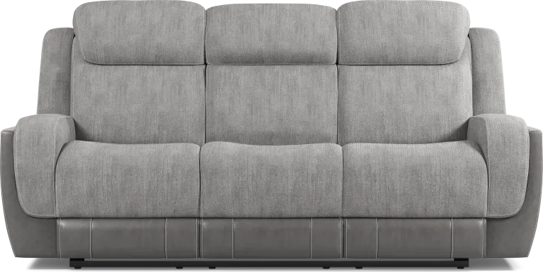 State Street Gray Dual Power Reclining Sofa