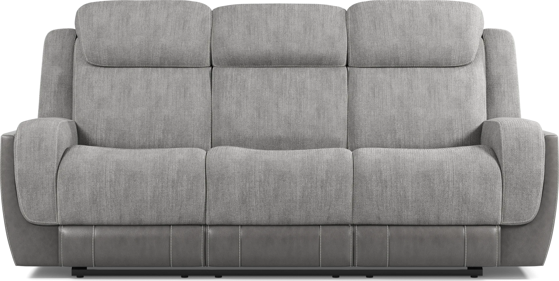 State Street Gray Dual Power Reclining Sofa - Image 2