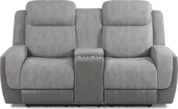 dual power reclining console loveseat