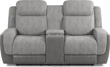 dual power reclining console loveseat