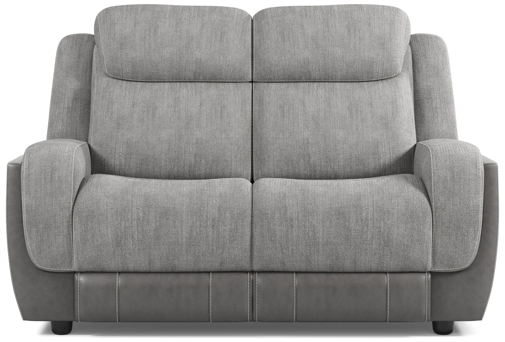 gray stationary loveseat