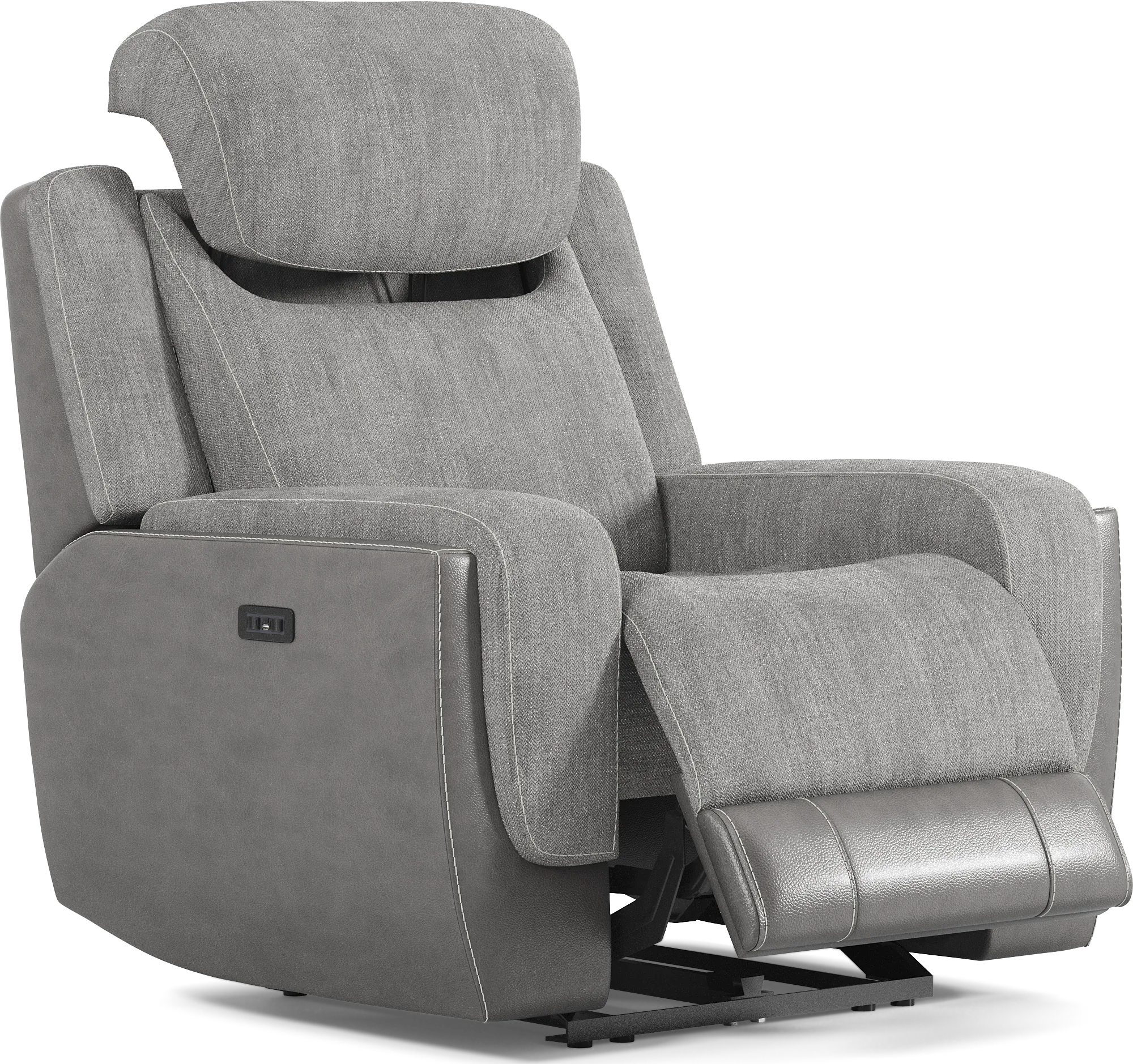 State Street Gray 8 Pc Dual Power Reclining Living Room - Thumbnail - Image 16