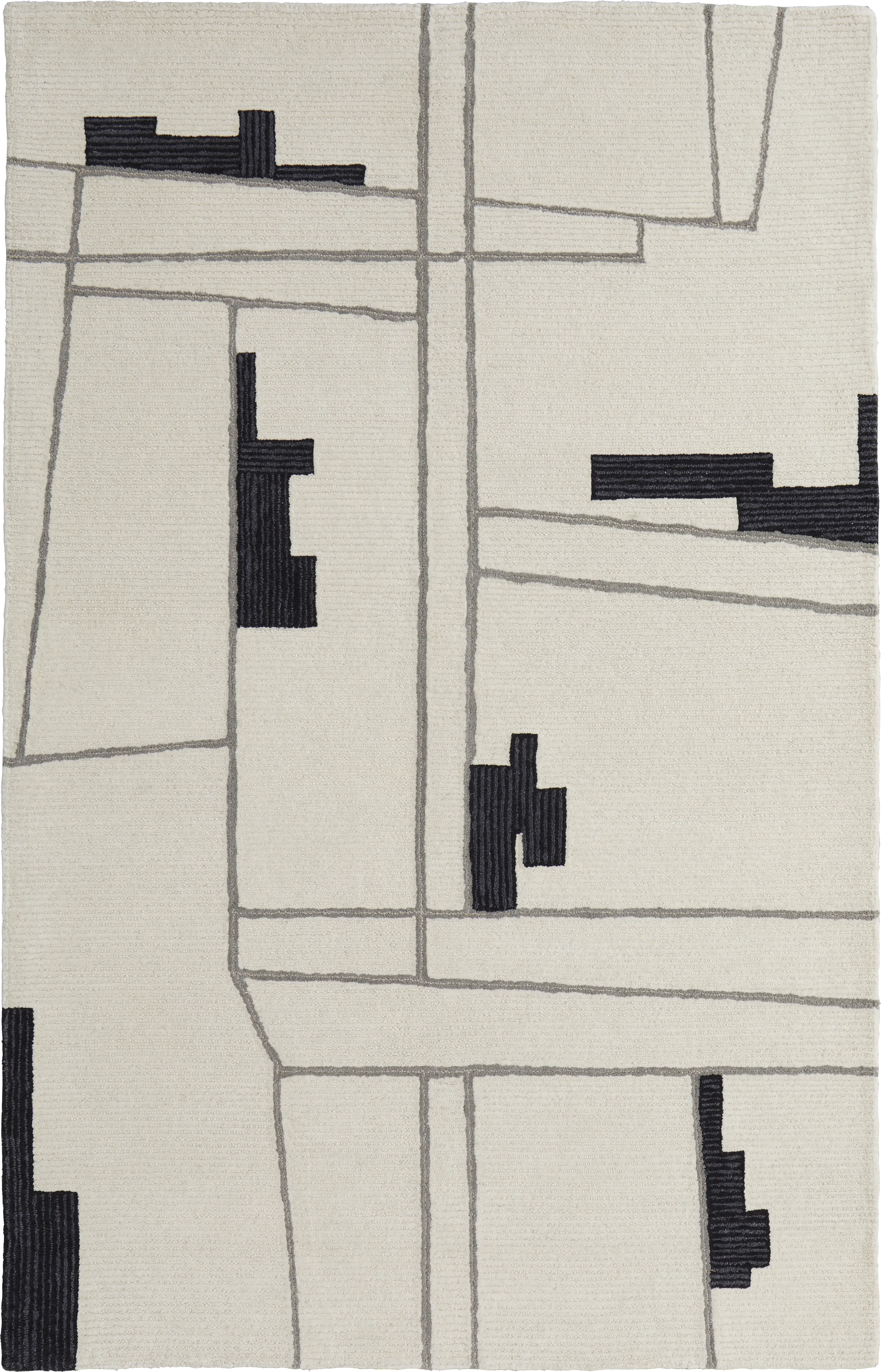 Thasea Ivory/Black 8' x 10' Rug