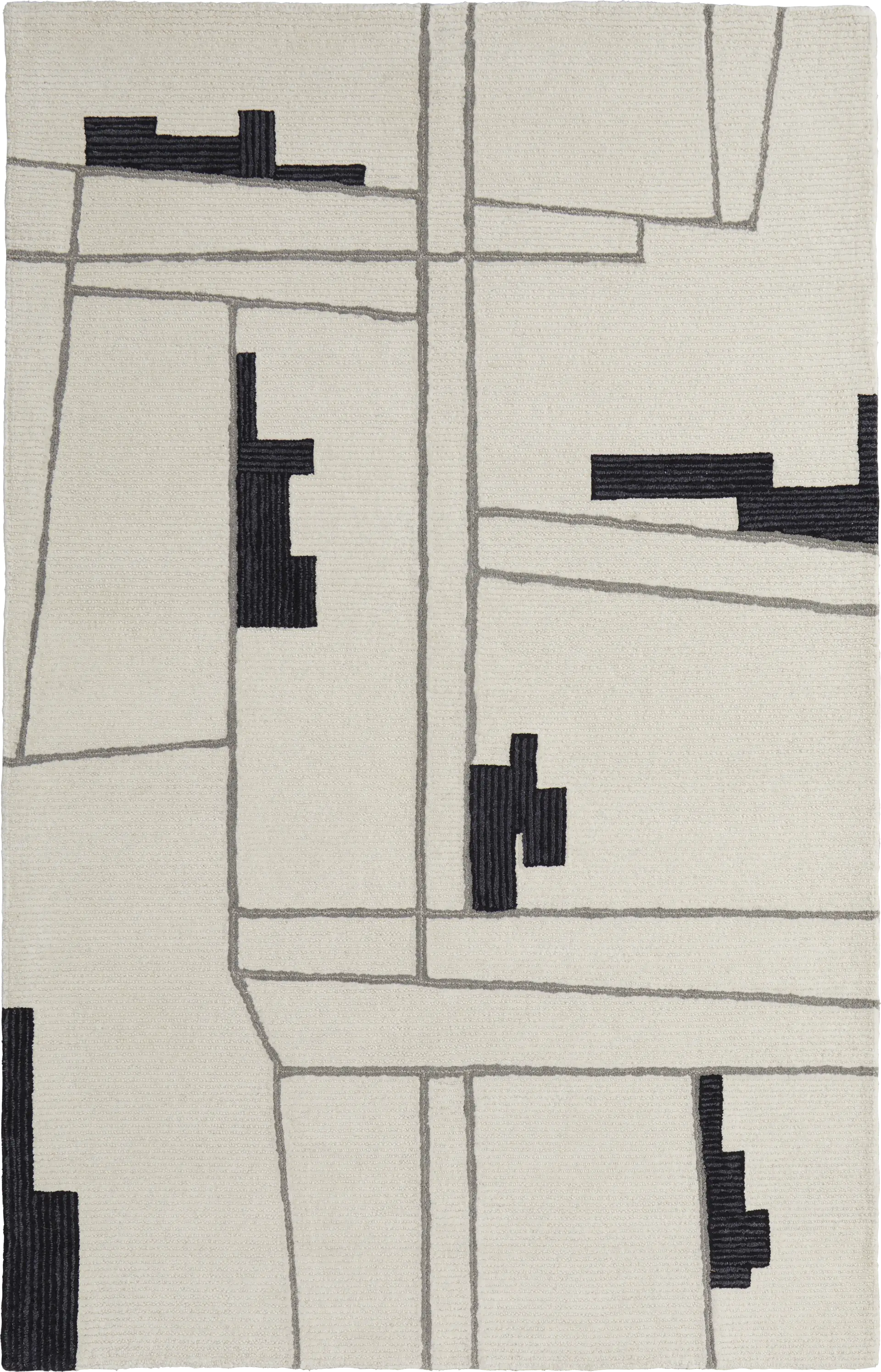 Thasea Ivory/Black 8' x 10' Rug