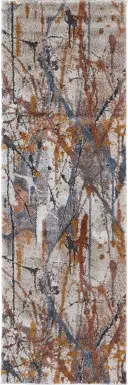 Adrirah Blue/Orange 2'6 x 8' Runner Rug