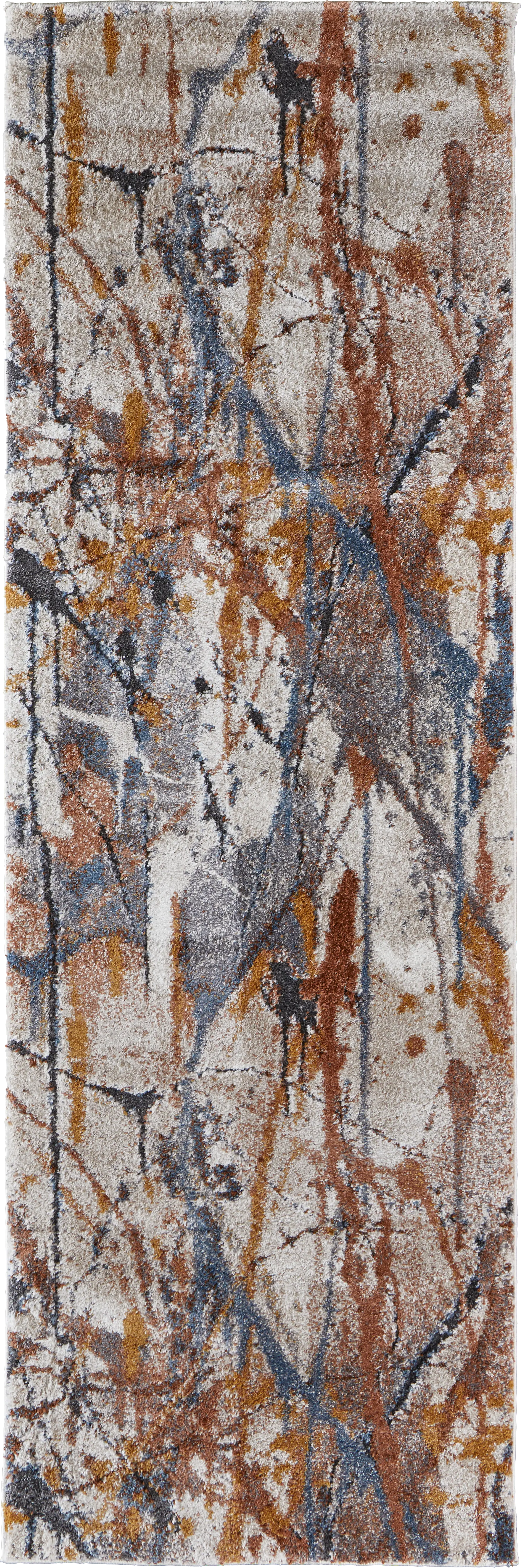 Adrirah Blue/Orange 2'6 x 8' Runner Rug
