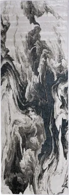 Lorera Ivory/Black 2'10 x 7'10 Runner Rug