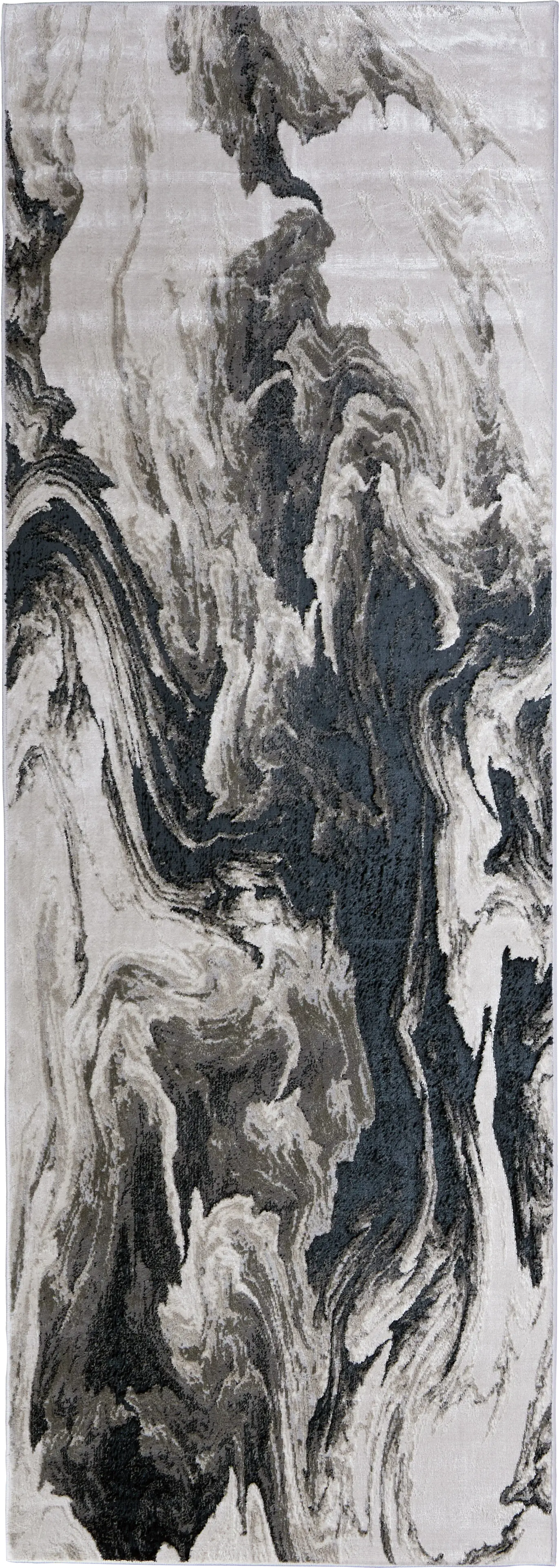Lorera Ivory/Black 2'10 x 7'10 Runner Rug