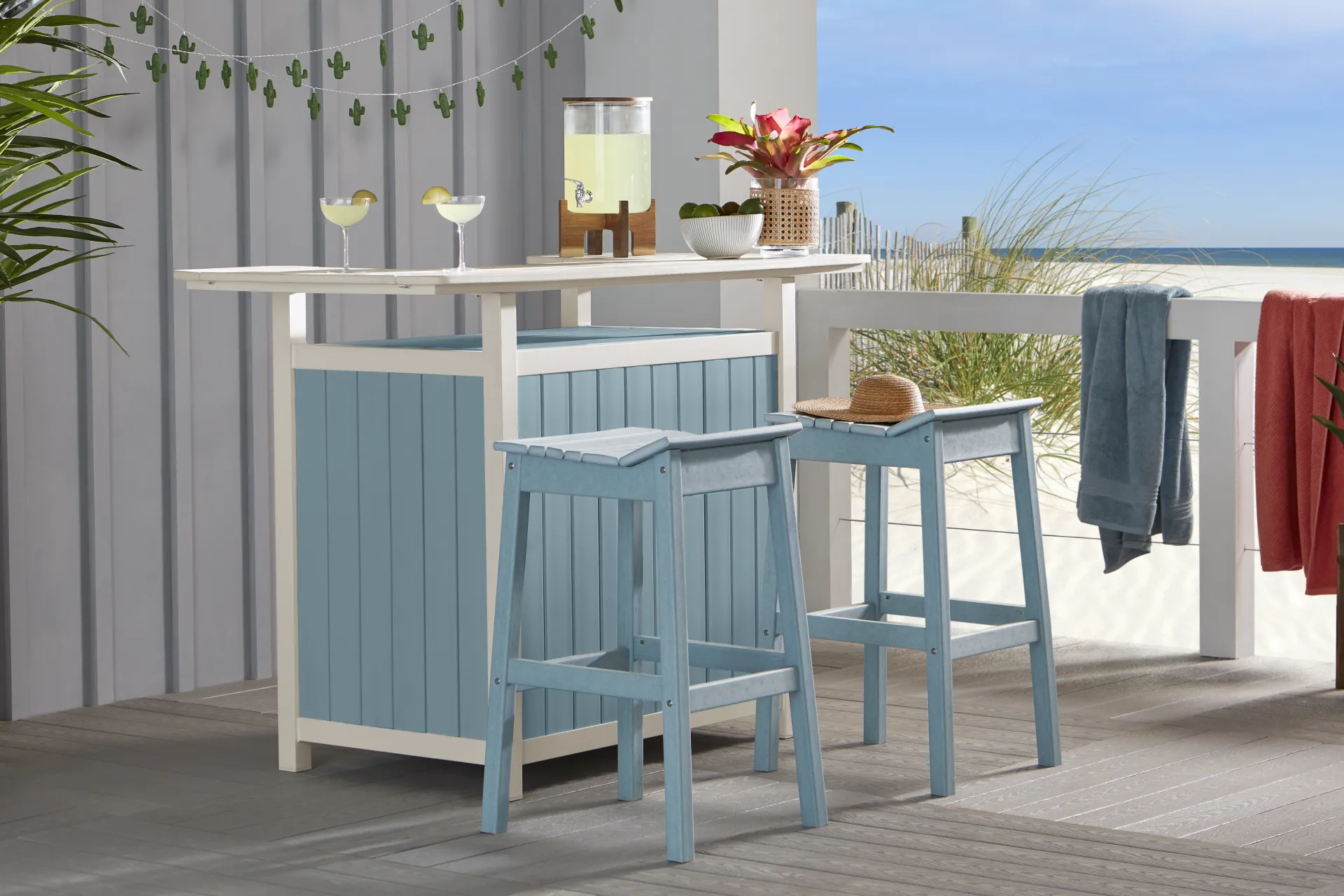 Addy Sky 3 Pc Outdoor Bar Set - Image 1
