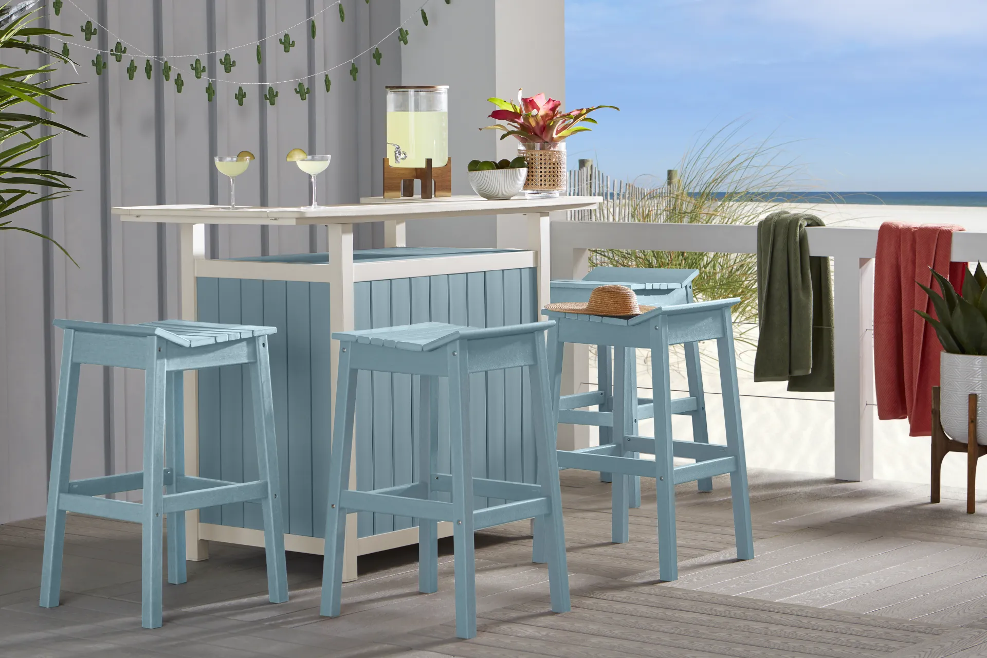Addy Sky 5 Pc Outdoor Bar Set - Image 1