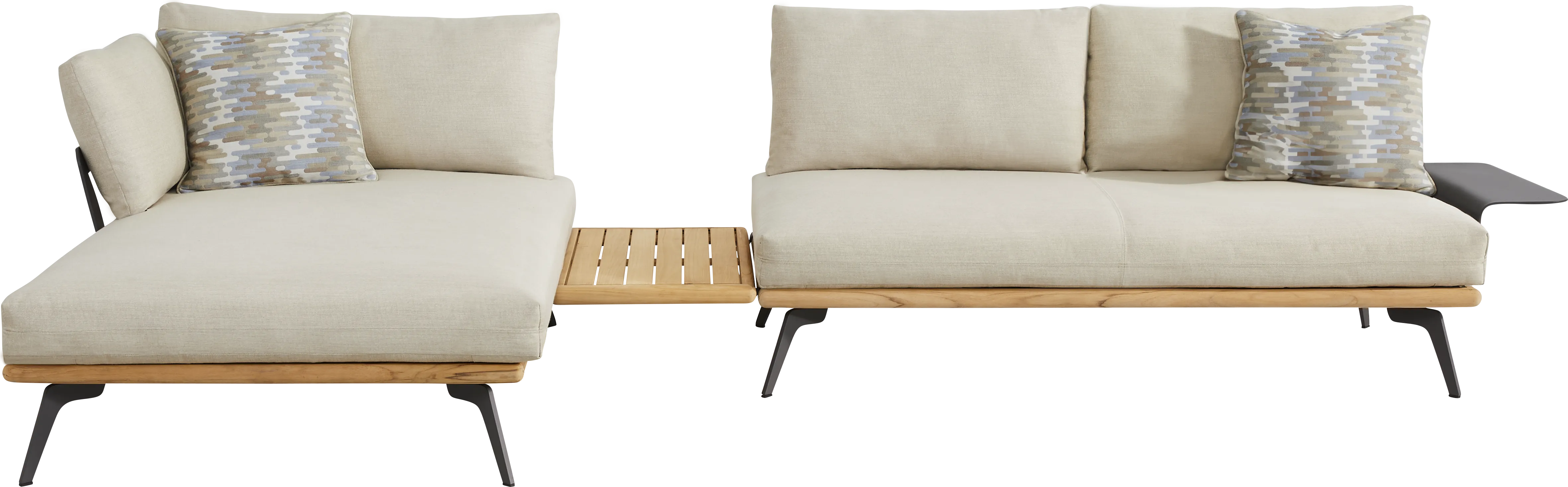 Larkin Natural 3 Pc Outdoor Sectional - Thumbnail - Image 1