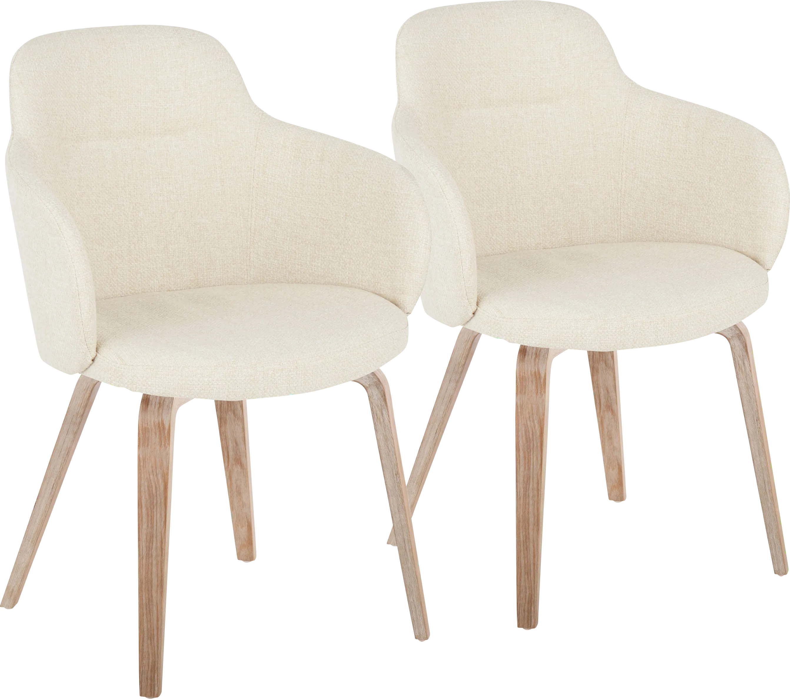 Waneden I Cream Side Chair, Set of 2 - Thumbnail - Image 1