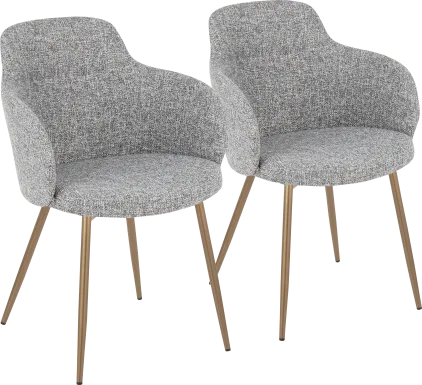 Waneden II Gray Side Chair, Set of 2