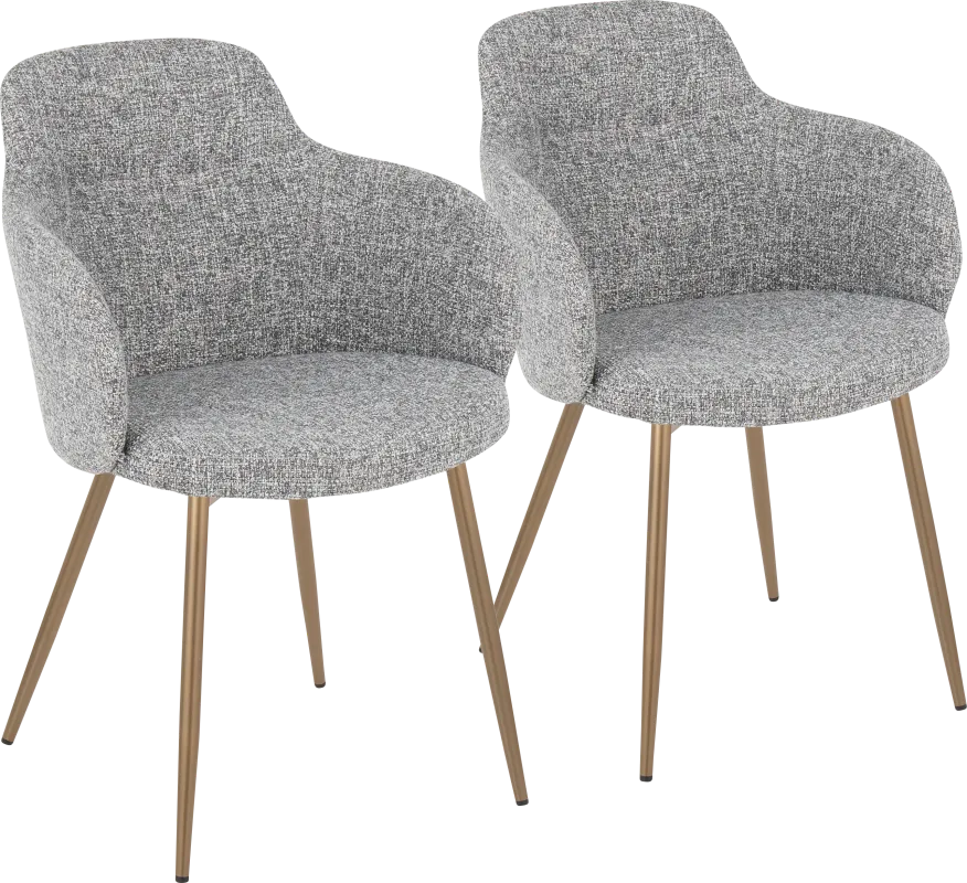 Waneden II Gray Side Chair, Set of 2