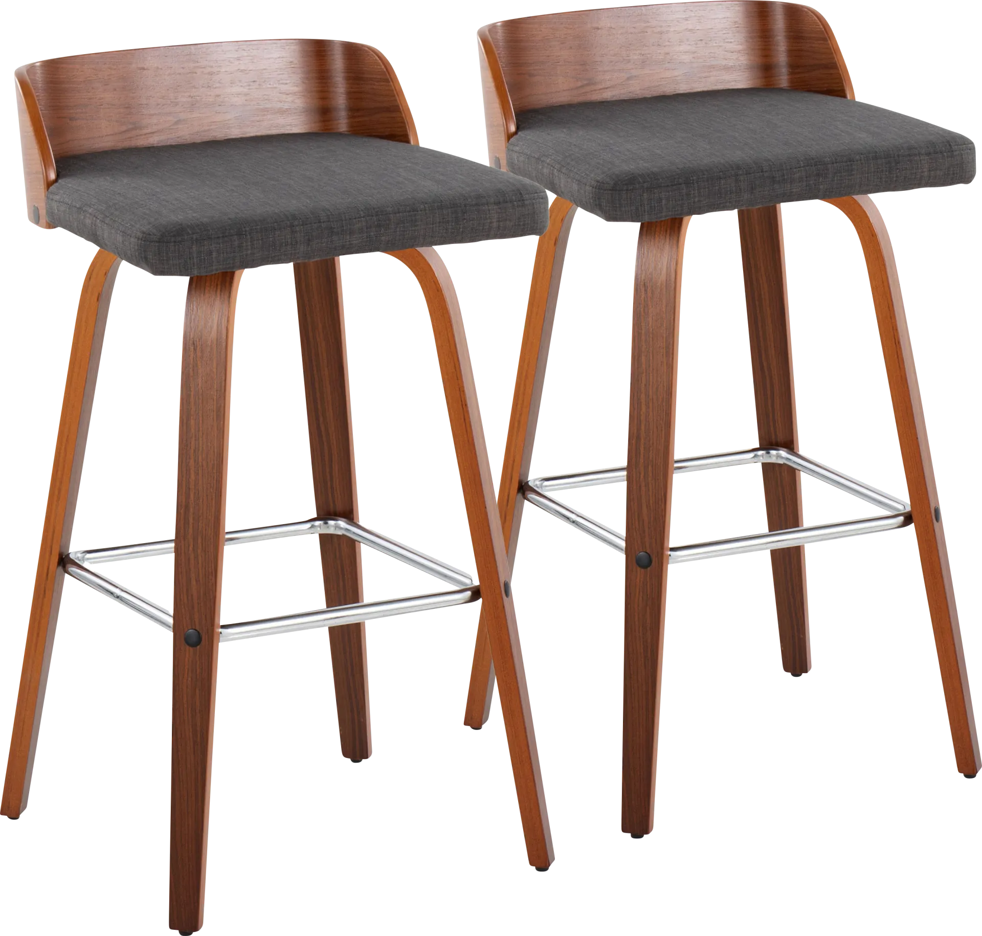 Wetherburn II Charcoal Swivel Barstool, Set of 2 - Image 1