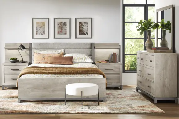 Maxton Place Gray 7 Pc Queen Bedroom