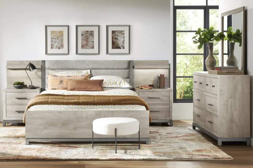 Maxton Place Gray 7 Pc Queen Bedroom