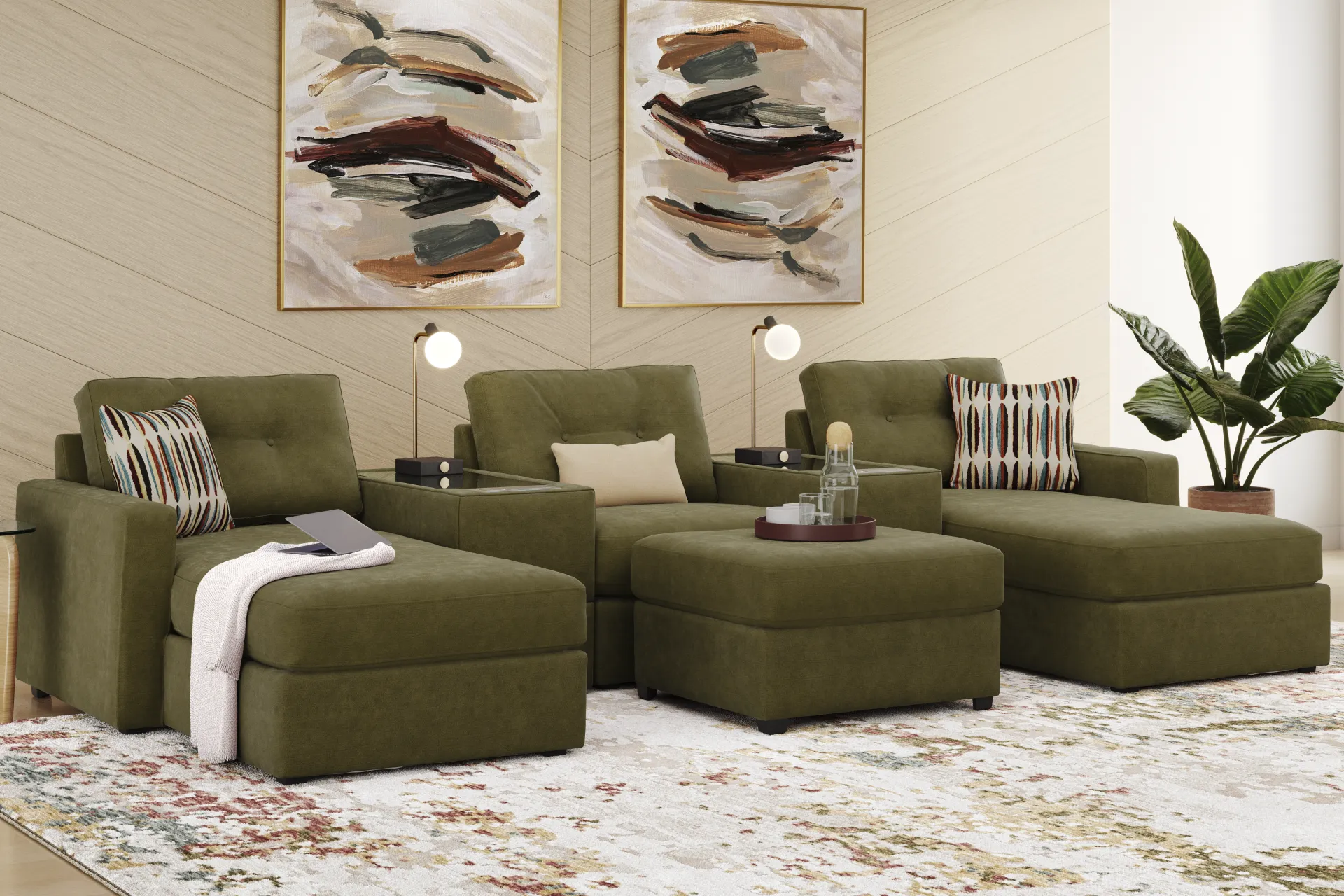 Moss 6 Pc ModularOne with Media Consoles - Image 1
