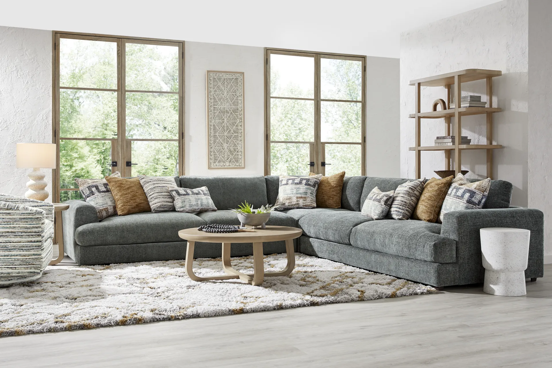 Montecito Charcoal 3 Pc Sectional - Image 1