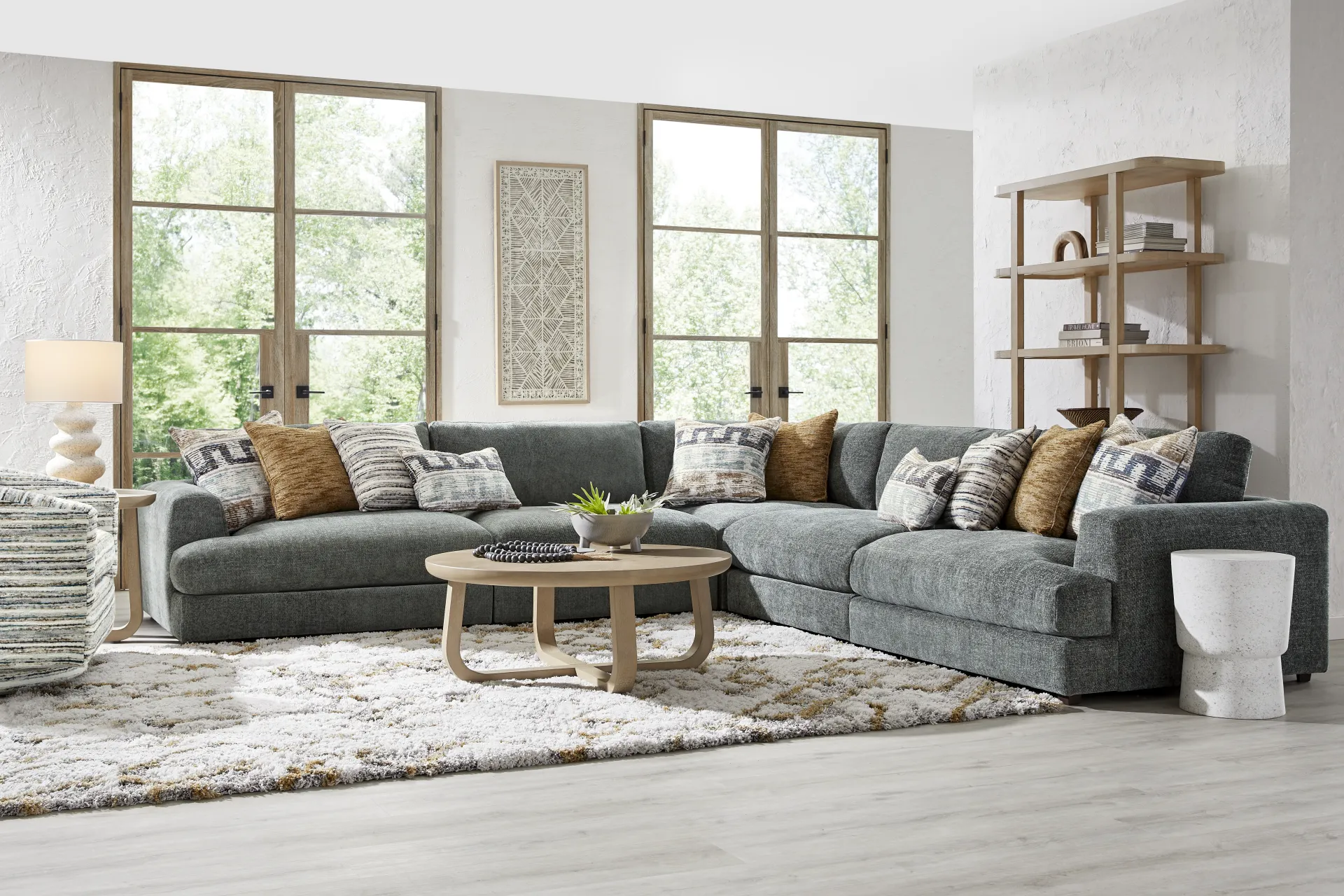 Montecito Charcoal 5 Pc Sectional - Image 1