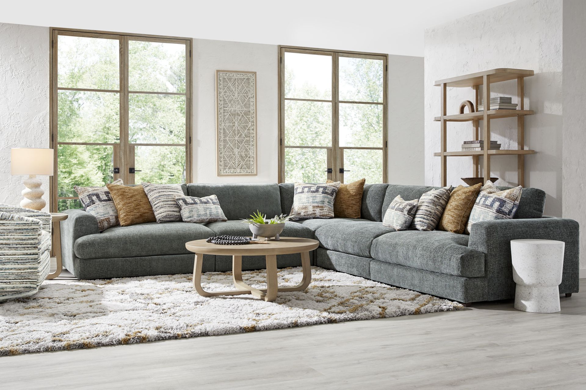 Montecito Charcoal 5 Pc Sectional - Image 2