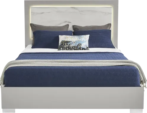 Beatrice Gray 3 Pc Queen Bed