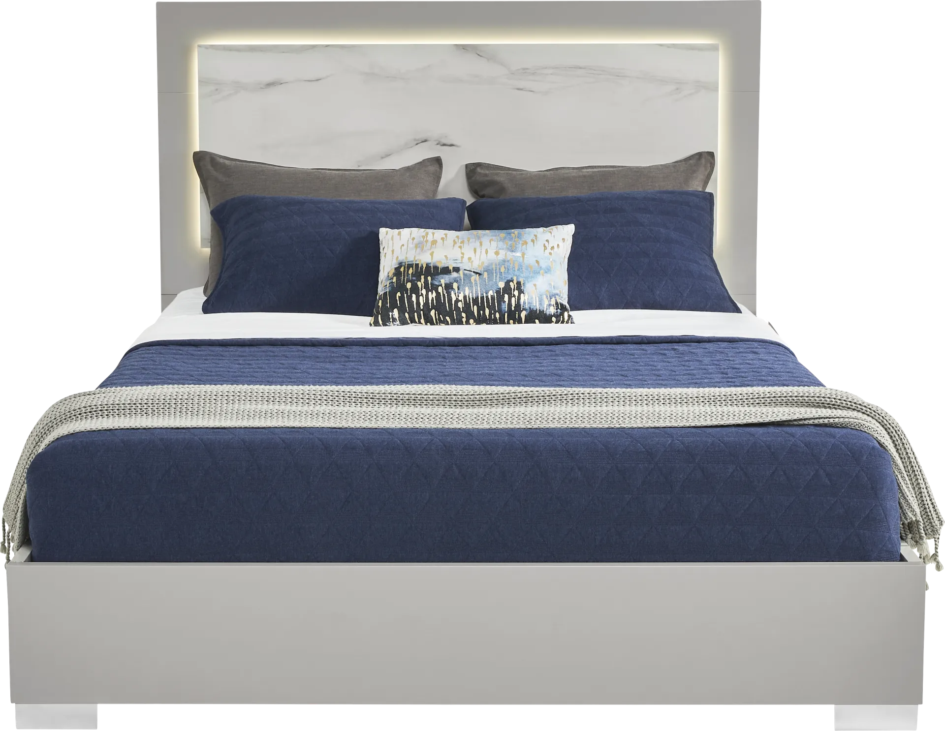 Beatrice Gray 3 Pc Queen Bed - Image 2