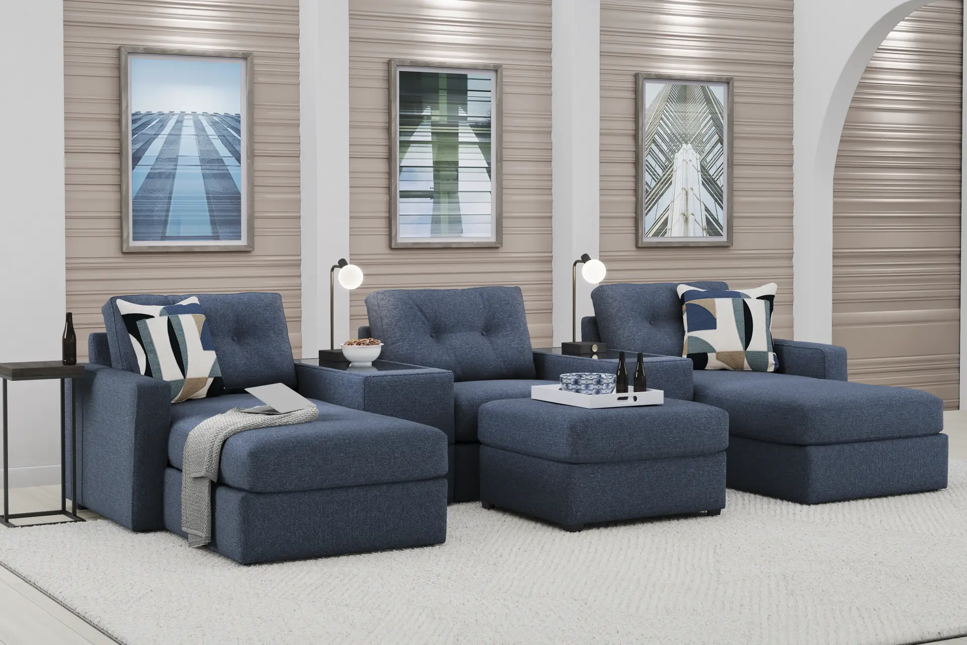 Dark Blue 6 Pc ModularOne