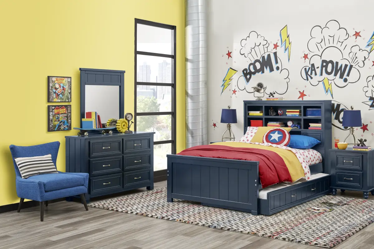 Kids Cottage Colors Navy Mirror
