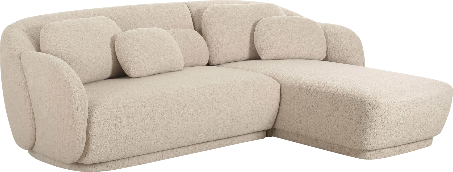 Daisylea Cream 2 Pc Right Arm Chaise Sectional - Image 1