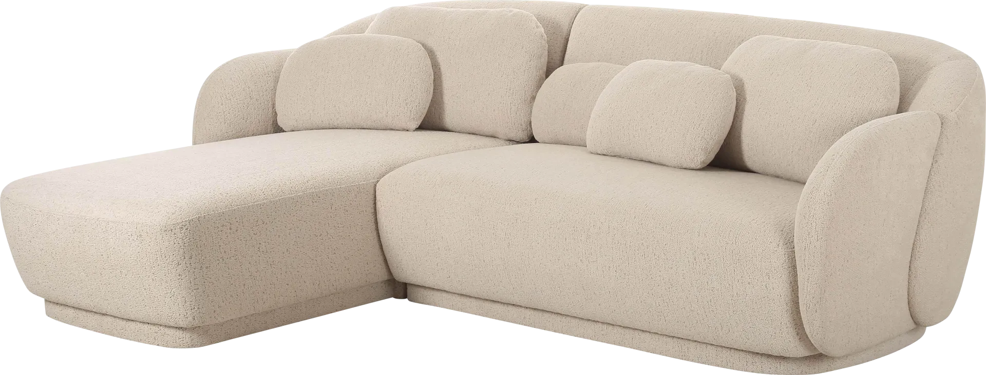 Daisylea Cream 2 Pc Left Arm Chaise Sectional - Image 1