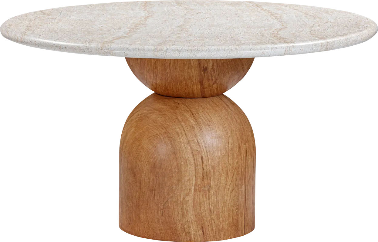 Sandeep Brown Round Dining Table