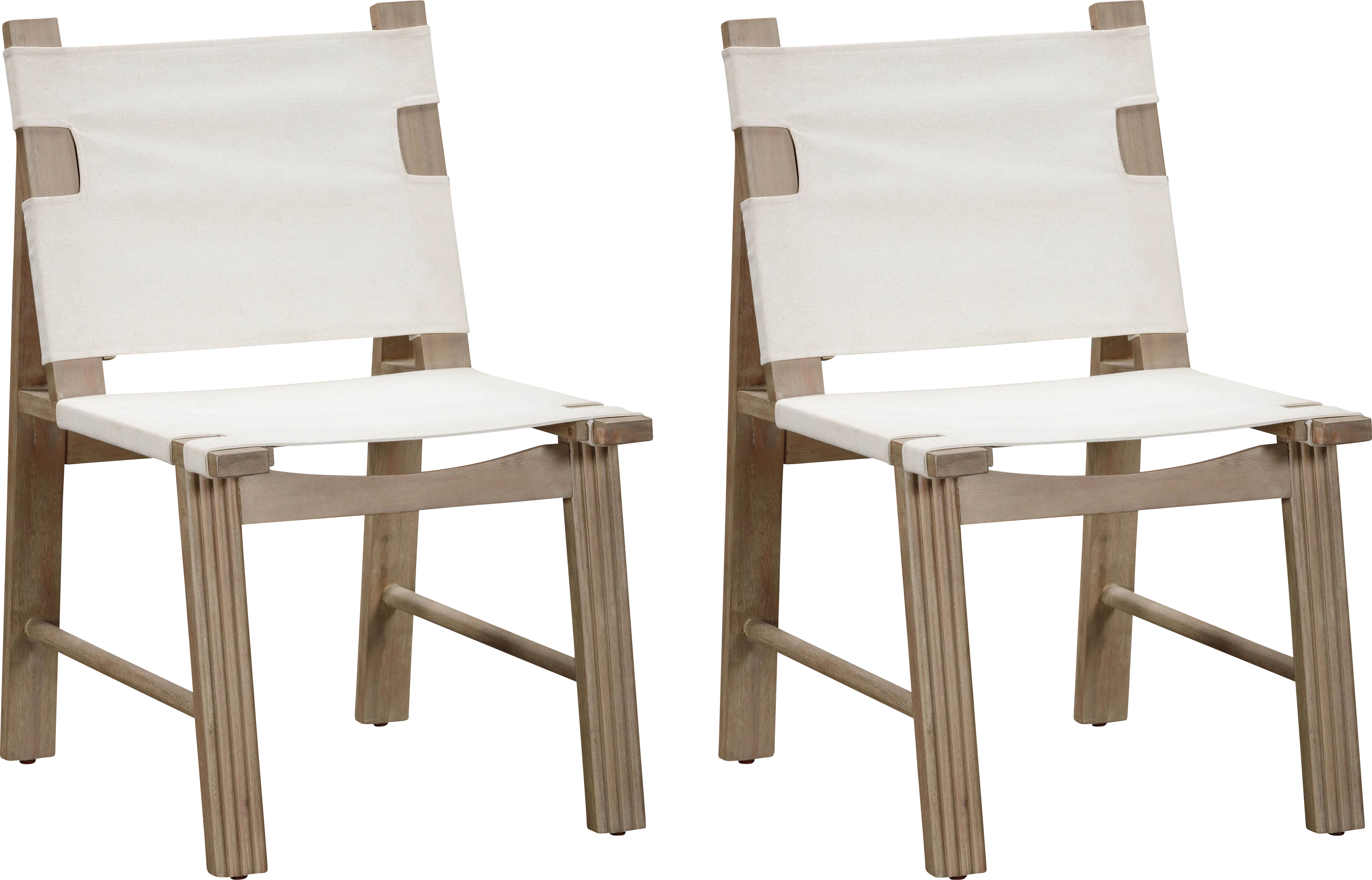 Outdoor Sodhi Cream Side Chair, Set of 2 - Thumbnail - Image 1