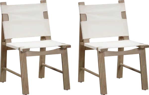 Outdoor Sodhi Cream Side Chair, Set of 2