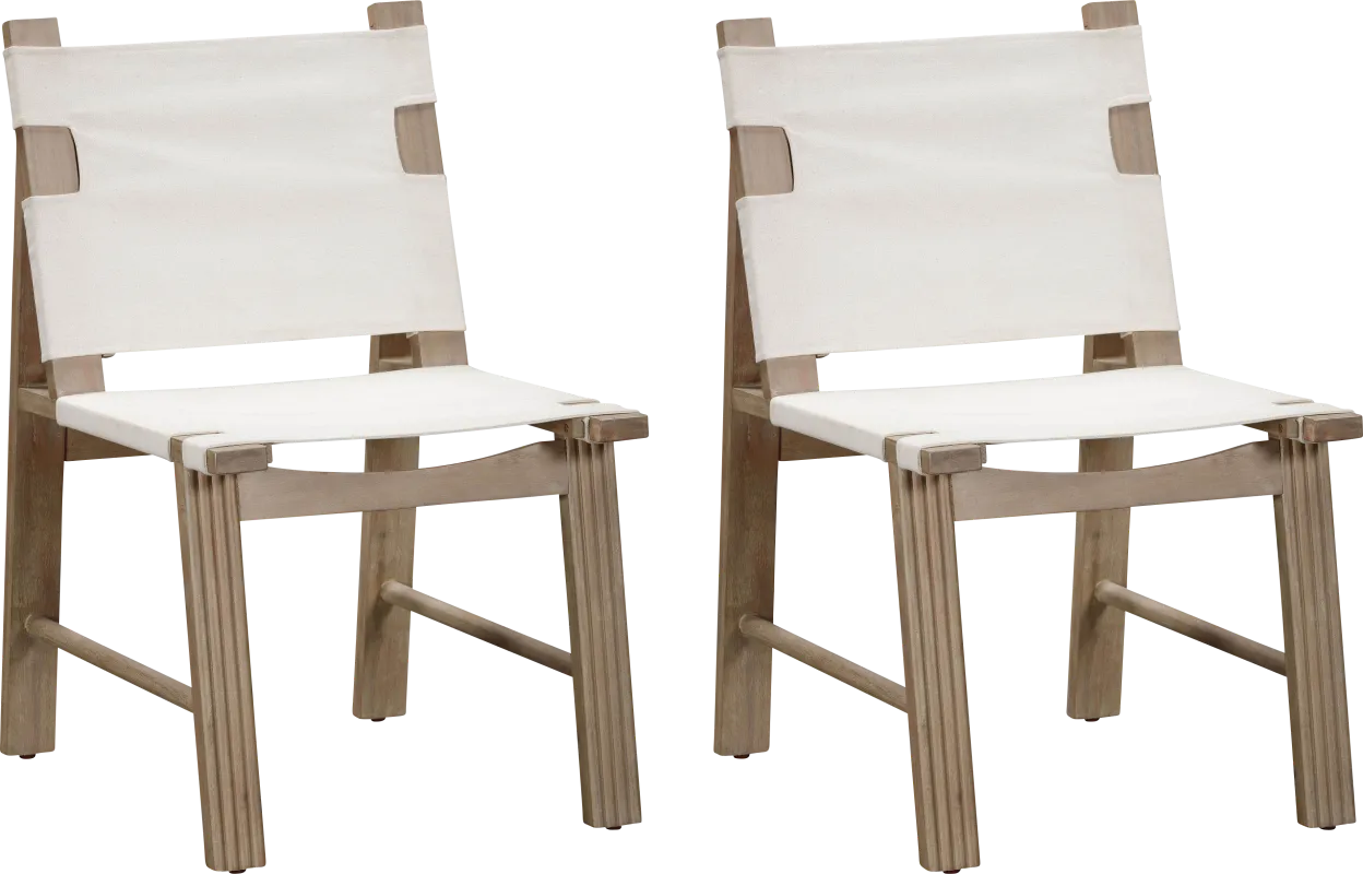 Outdoor Sodhi Cream Side Chair, Set of 2