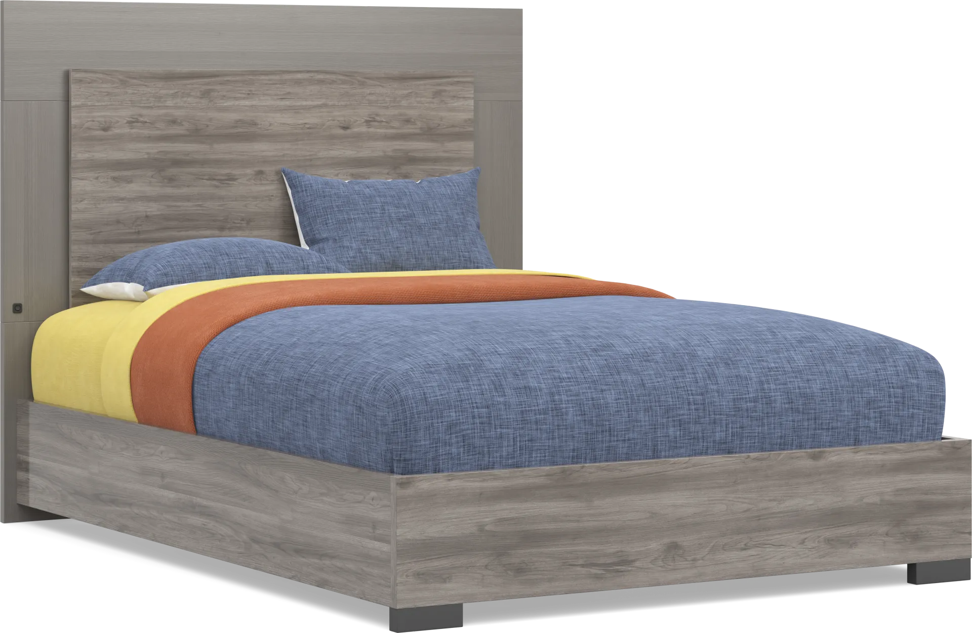 Kids Park Peak Gray Full Panel Bed - Image 1